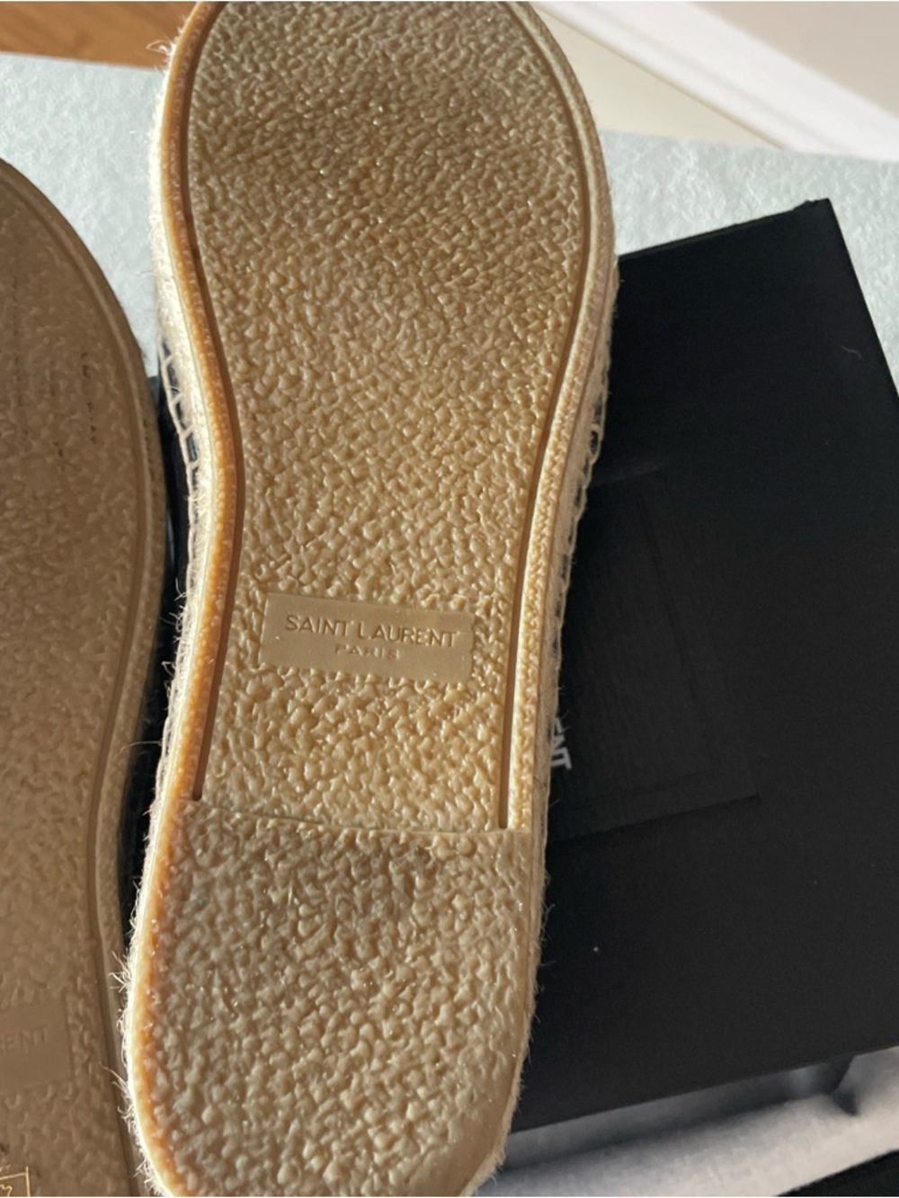 YSL Saint Laurent Flats Made In Spain Leather Size 7.5 Bag Is Included - Picture 5 of 11